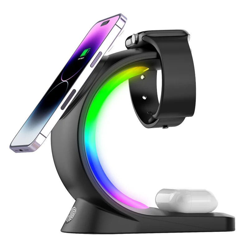 4-in-1 Magnetic Wireless Charger for iPhone,  Apple Watch & AirPods