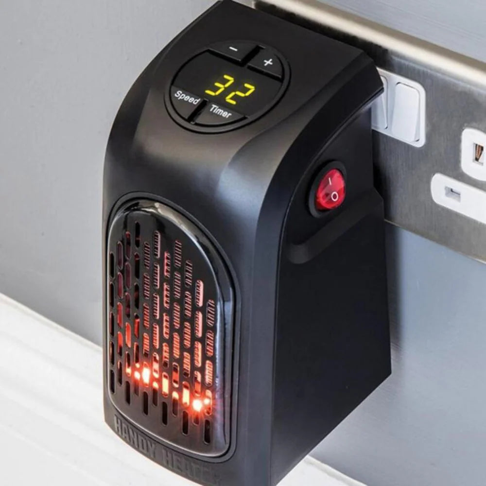 Mini Electric Ceramic Heater - Compact Portable Heating Solution for Home, Office, and Outdoor Use