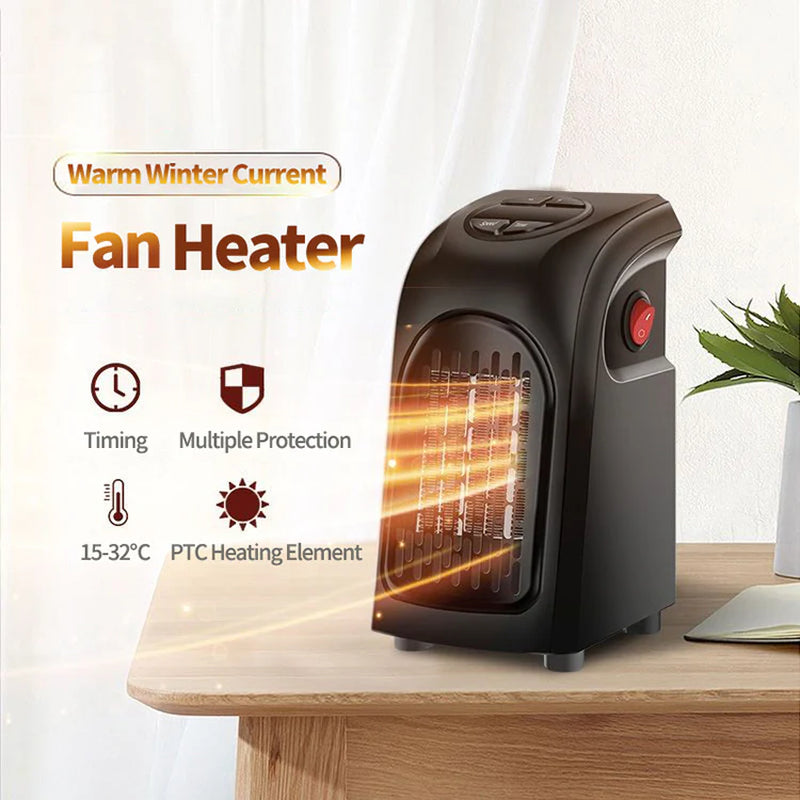 Mini Electric Ceramic Heater - Compact Portable Heating Solution for Home, Office, and Outdoor Use